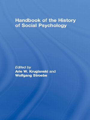 cover image of Handbook of the History of Social Psychology